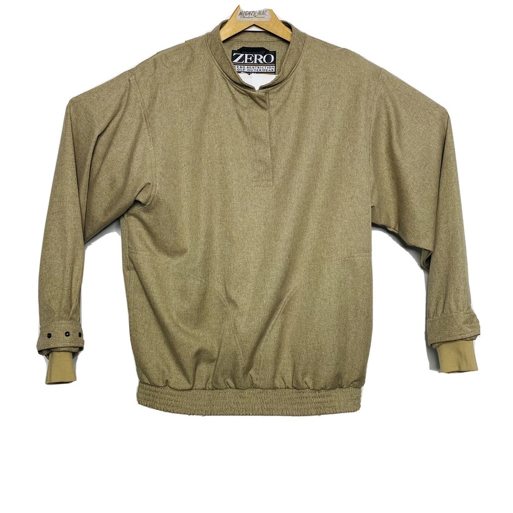 ZR Zero Restriction 1/4 Button Pullover‎ Golf Outerwear Large Light Brown